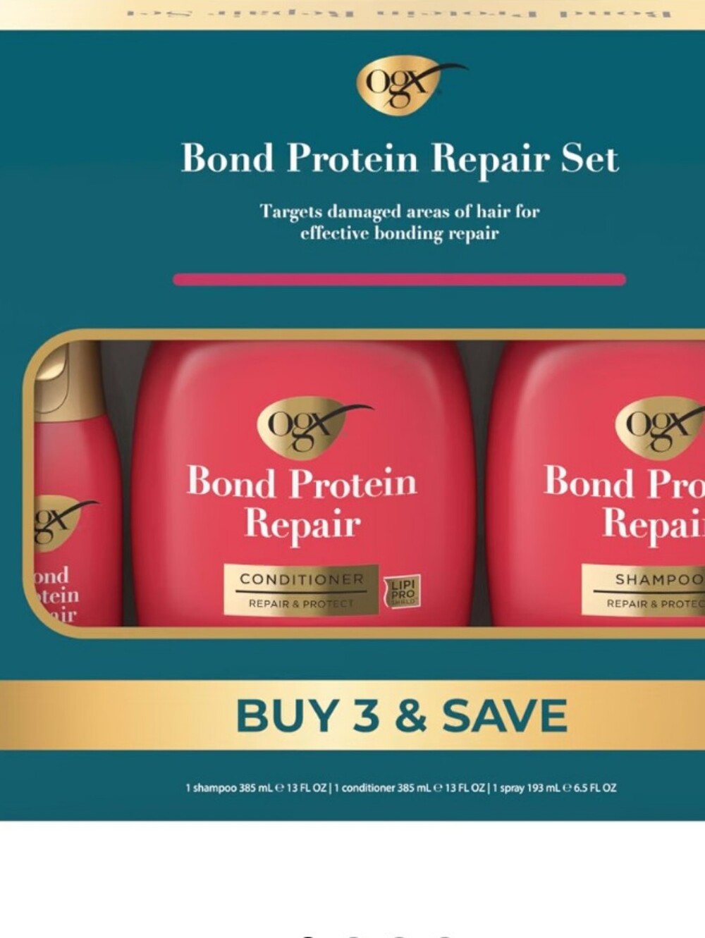Bond Protein Repair Shampoo & Conditioner Set - Pink